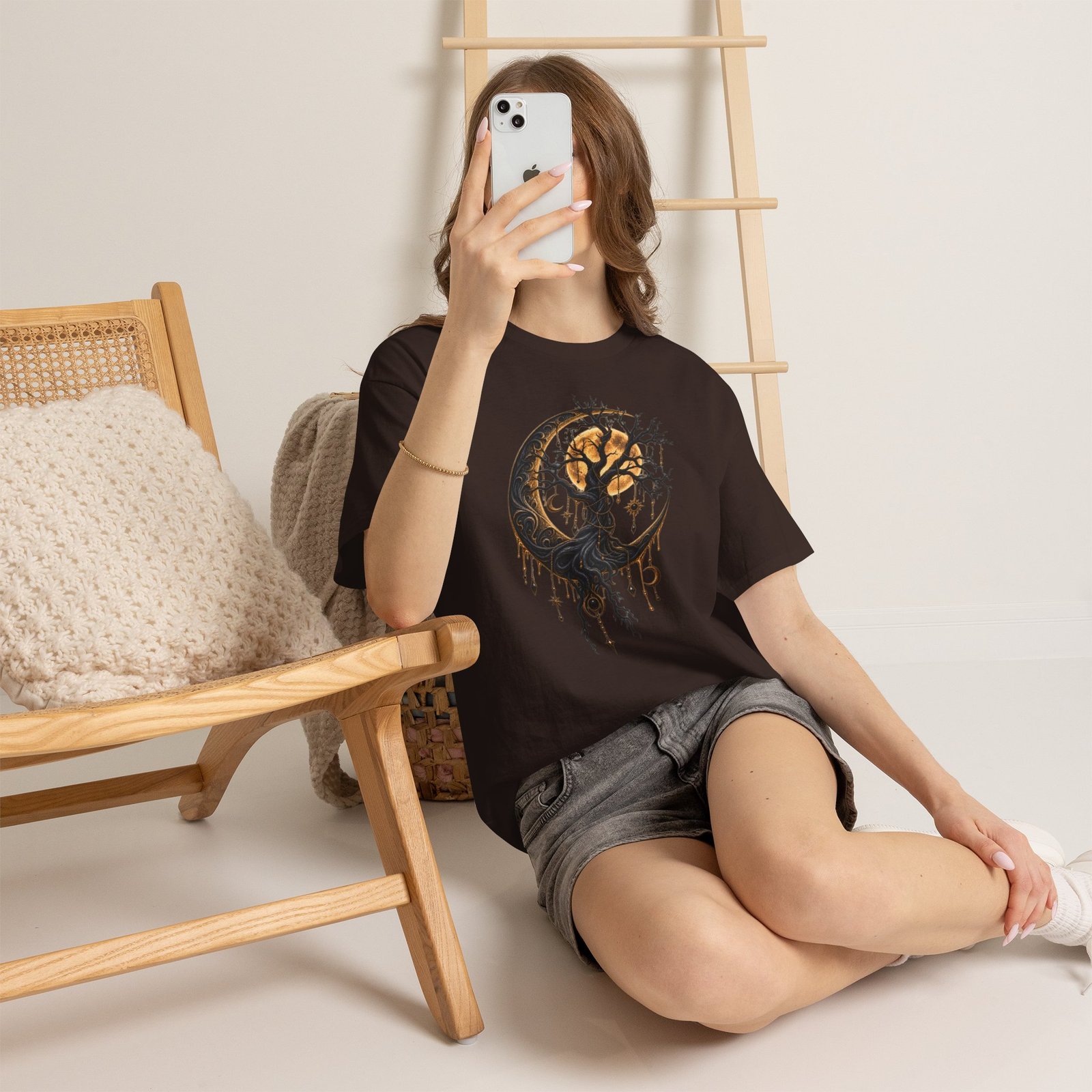 Crescent Moon Tree T-Shirt - Image 17