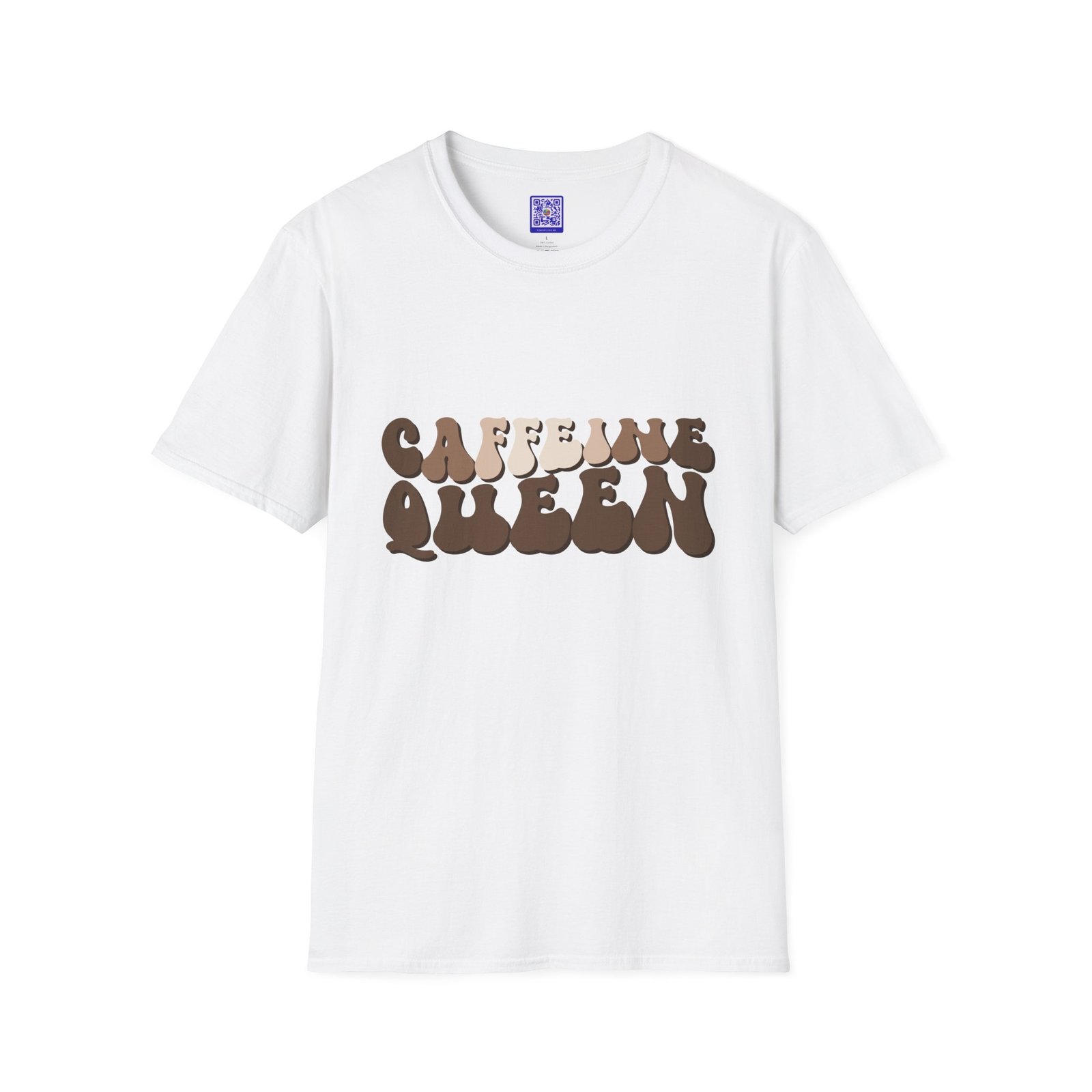 Caffeine Queen Retro Coffee Lover T Shirt - Image 3