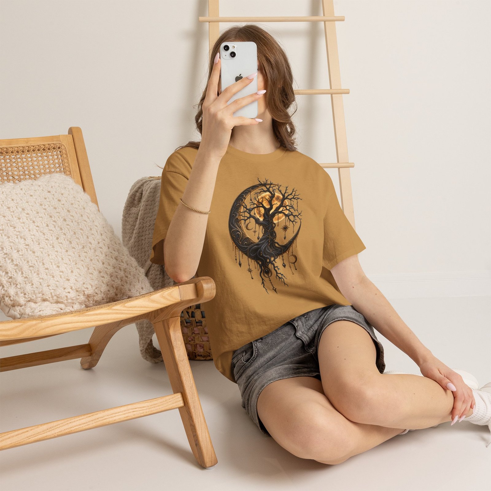 Crescent Moon Tree T-Shirt - Image 11