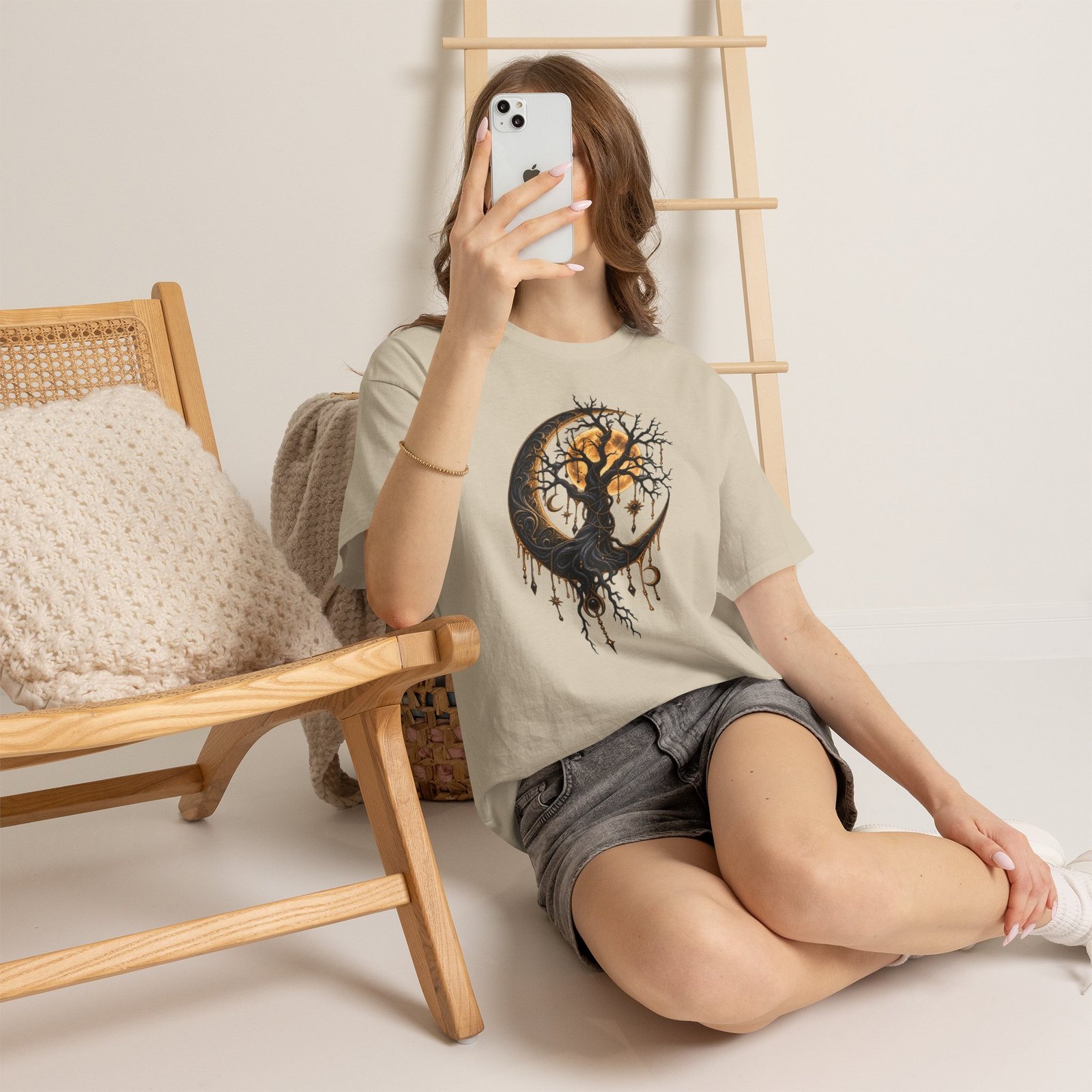 Crescent Moon Tree T-Shirt - Image 7