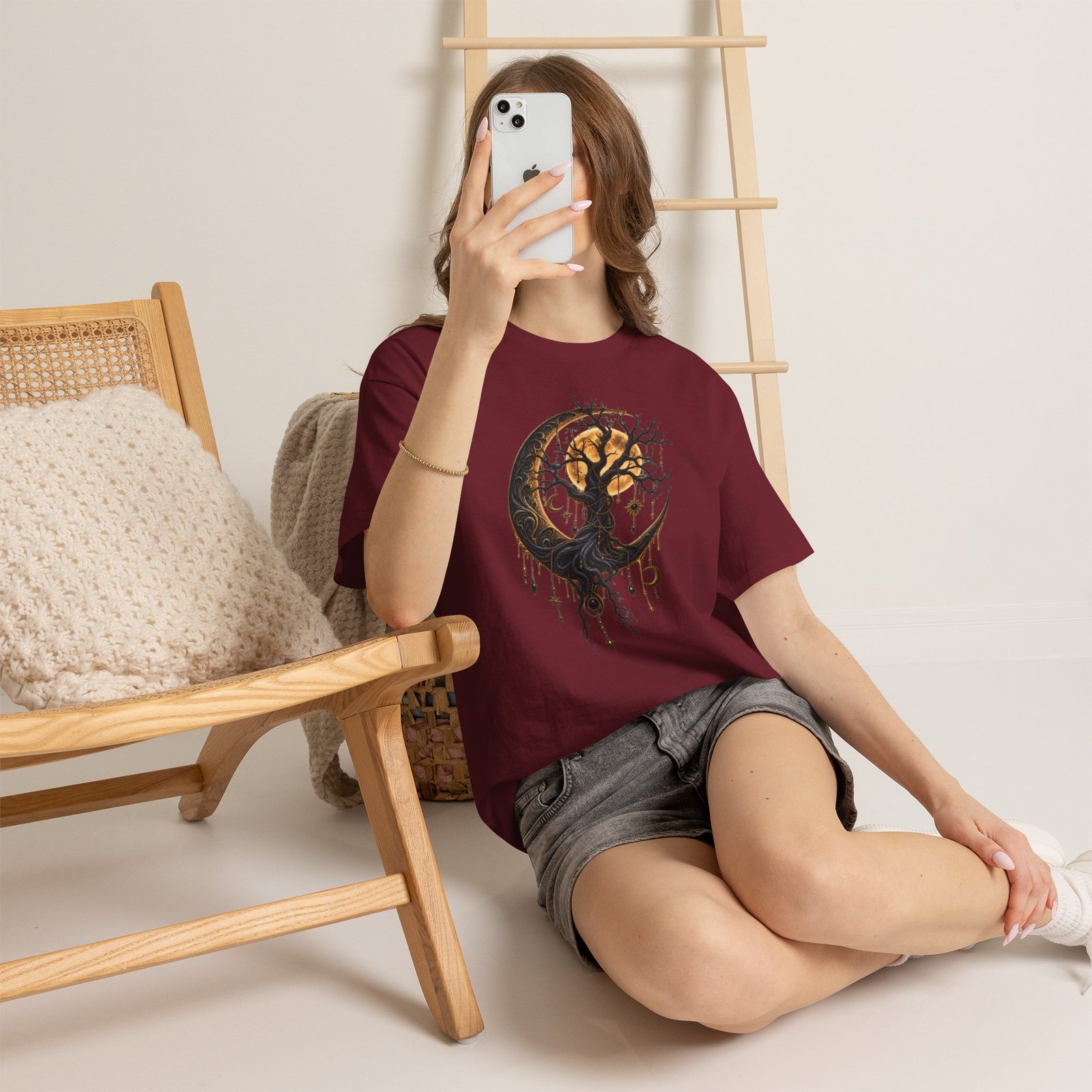 Crescent Moon Tree T-Shirt - Image 19