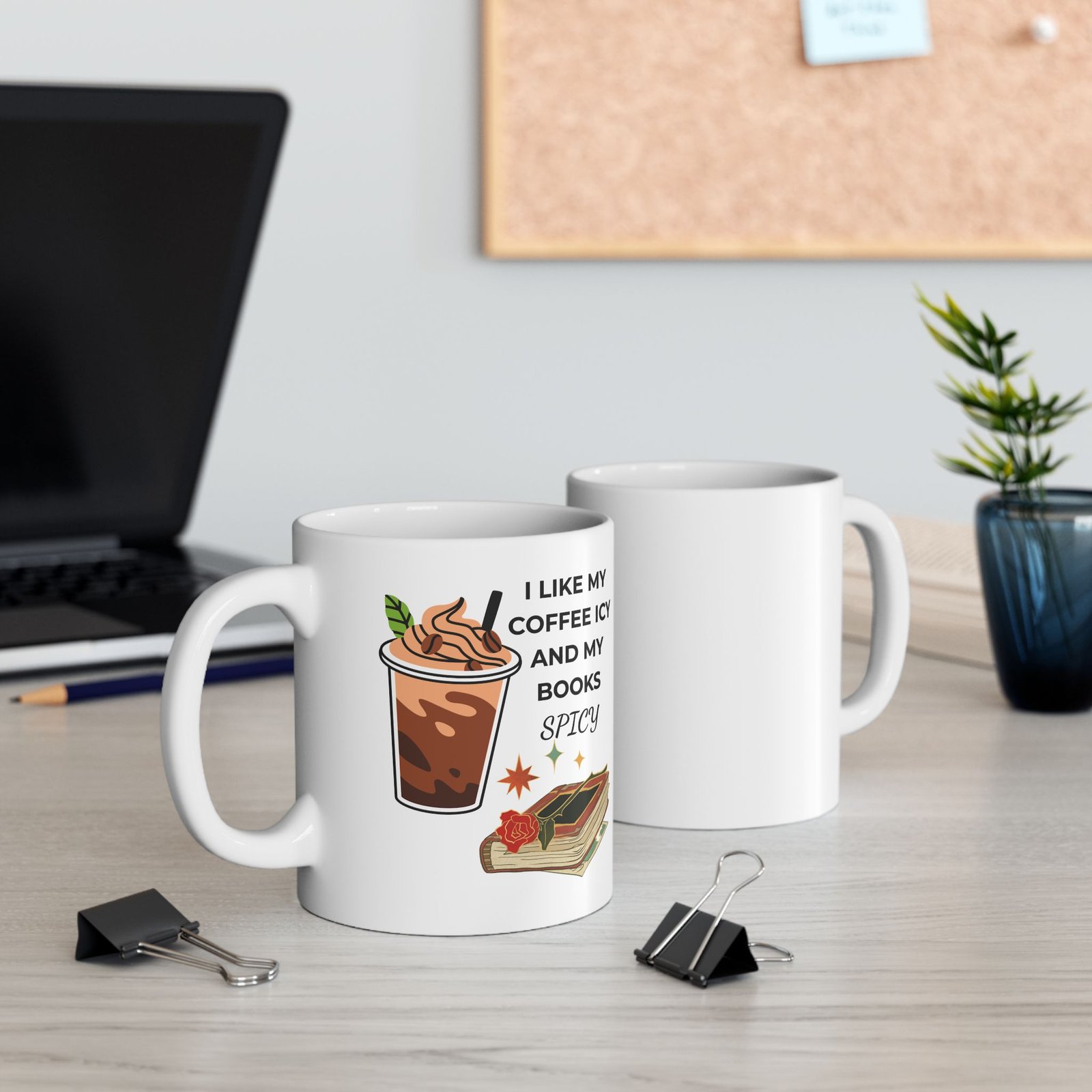 I Like My Coffee Icy And My Books Spicy Coffee Mug - Image 8