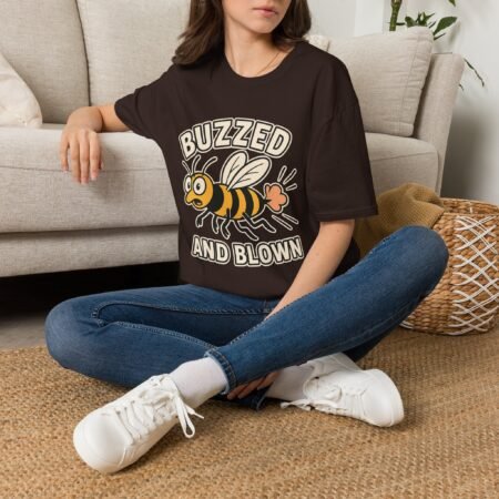 Buzzed And Blown Funny Bee Drinking T Shirt