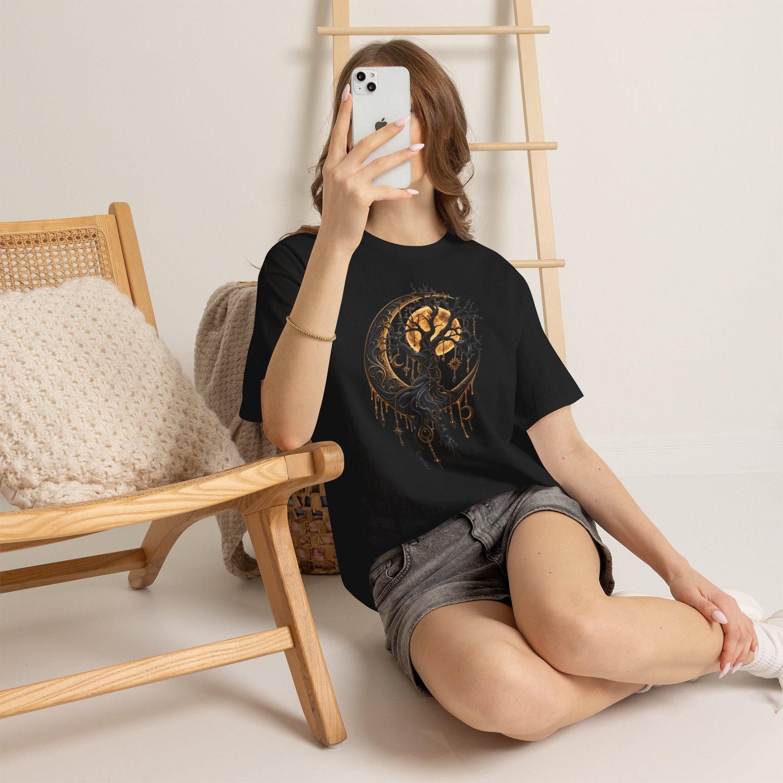 Crescent Moon Tree T-Shirt - Image 5