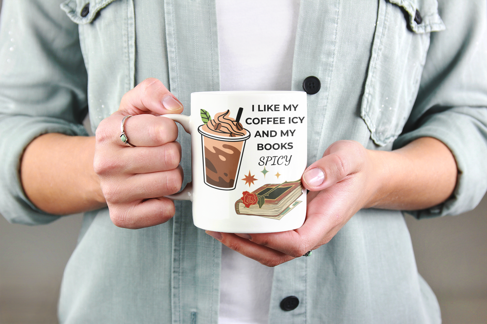 I Like My Coffee Icy And My Books Spicy Coffee Mug