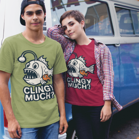 Clingy Much Funny Anglerfish T Shirt