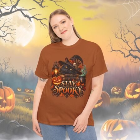 Stay Spooky Black Cat Halloween T Shirt
