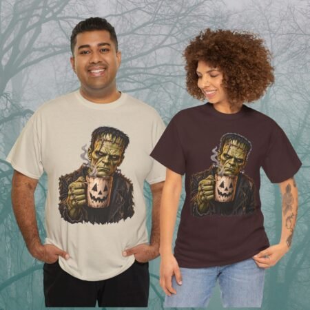 Frankenstein Coffee Halloween Monster T Shirt