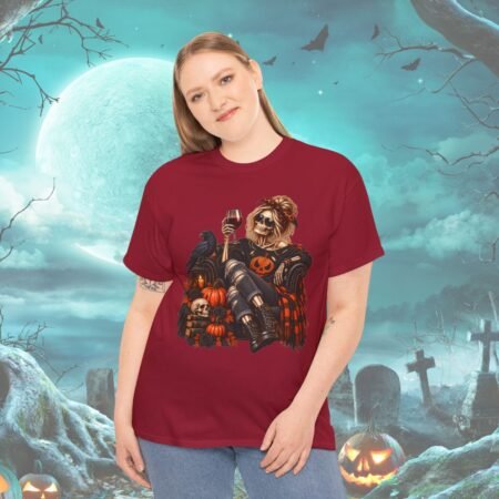 Spooky Girl Coffee And Pumpkins Halloween T Shirt
