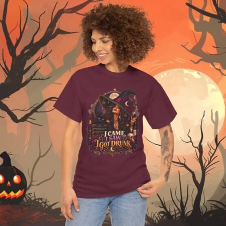 I Came I Saw I Got Drunk Witch Halloween T Shirt
