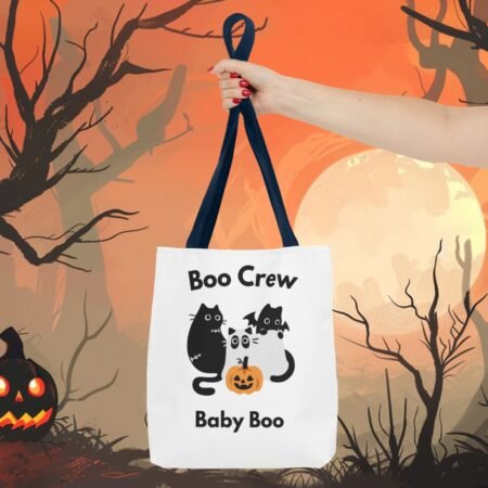 Boo Crew Baby Boo Halloween Cat Tote Bag