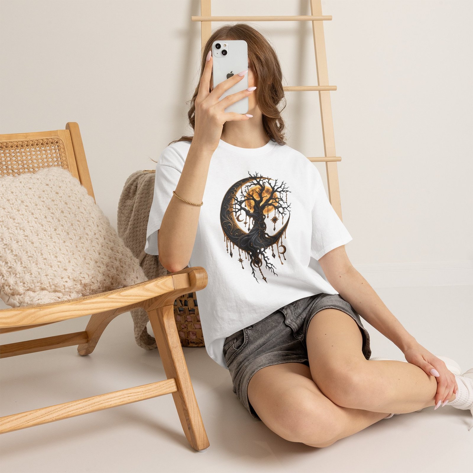 Crescent Moon Tree T-Shirt - Image 3