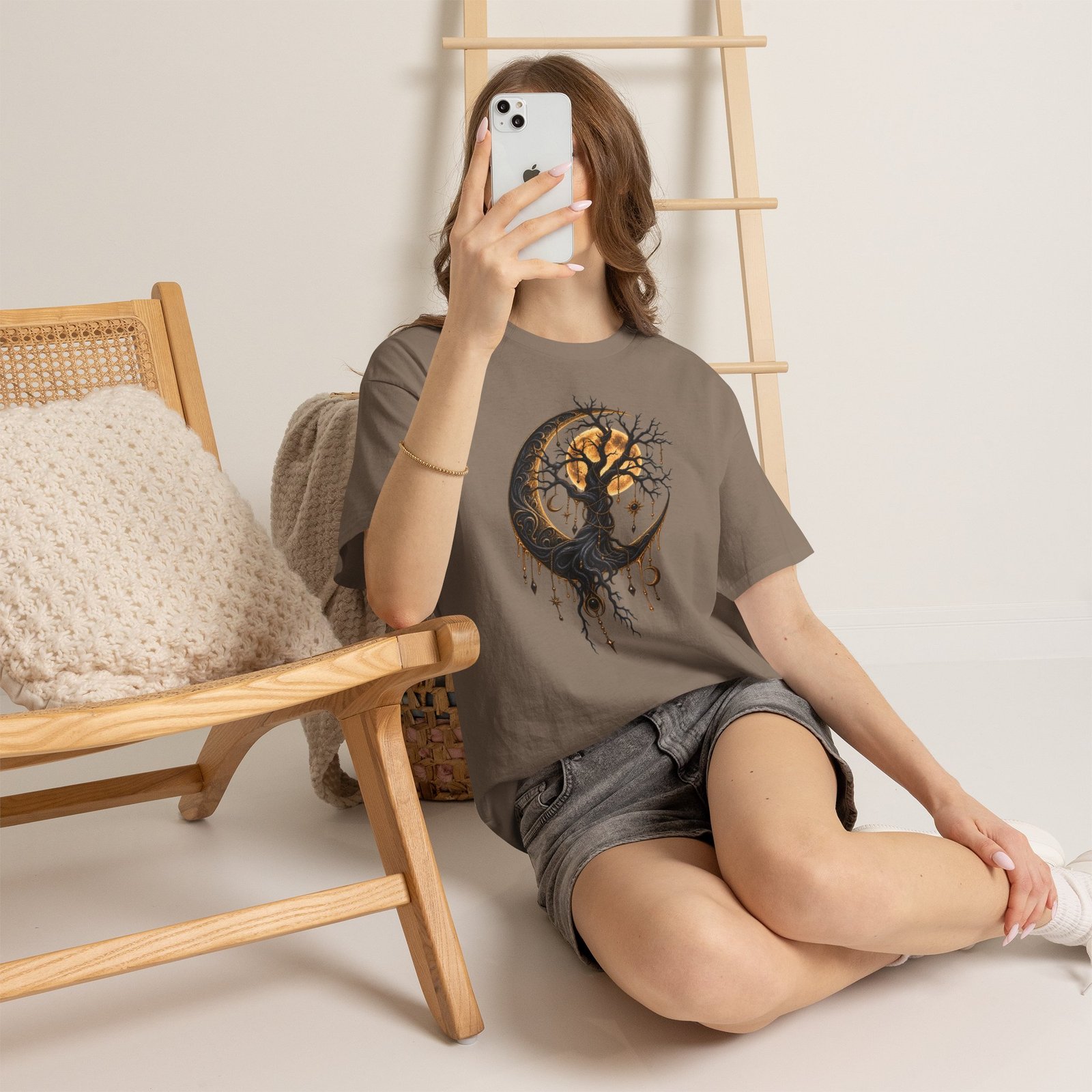 Crescent Moon Tree T-Shirt - Image 13