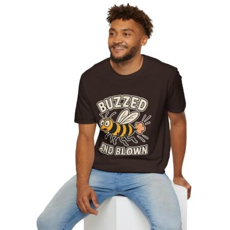 Buzzed And Blown Funny Bee Drinking T Shirt